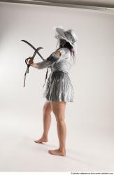 Woman Adult Athletic White Fighting with sword Standing poses Casual